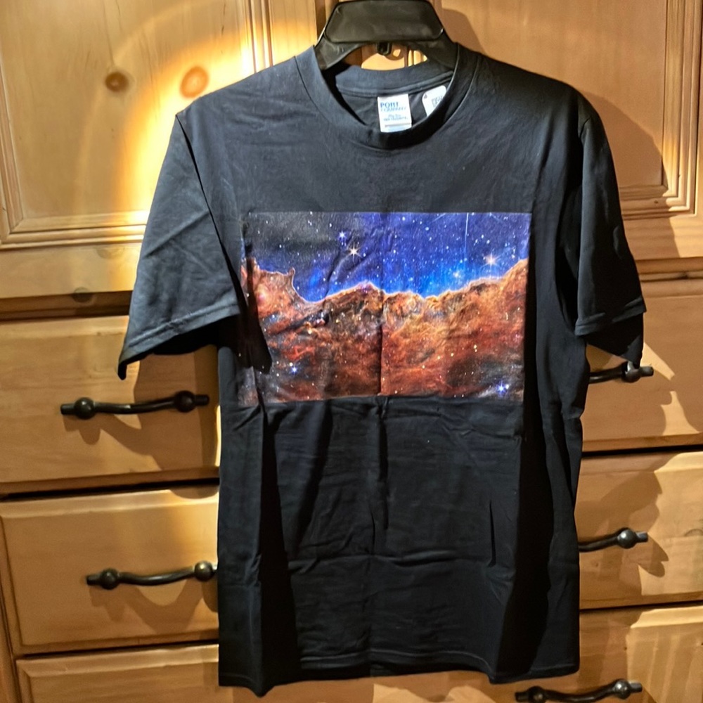 Men’s Webb Telescope 1st Image T-Shirt, Black, M